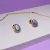 Conjunto Pedraria Gotas Lilas Com Zirconia - comprar online