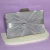 Clutch Tecido Plissado Prata