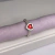 Anel Prata Solitario Vermelho