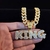 ICE CUBAN CRAVEJADO COM PINGENTE KING na internet
