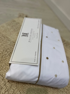 Juego de sábanas blancas bordadas Queen