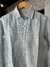 Camisa Listrada Azul Verde e Branco na internet