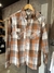 Camisa Xadrez Marrom e Laranja