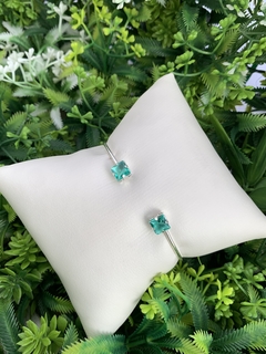 BRACELETE PEDRA QUADRADA VERDE JADE BANHADO EM PRATA na internet