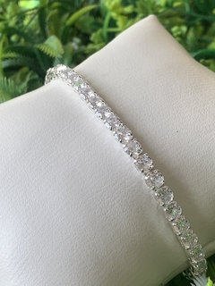 PULSEIRA RIVIERA 4MM CRISTAL BANHADO EM PRATA na internet