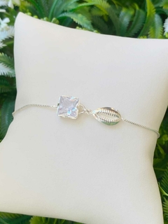 PULSEIRA BUZIO CRISTAL BANHADA EM PRATA
