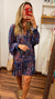 Vestido - bata azul - comprar online