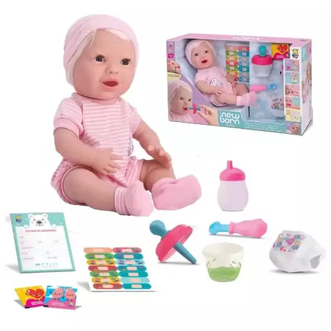 Boneca New Born Cuidadinhos com Acessórios