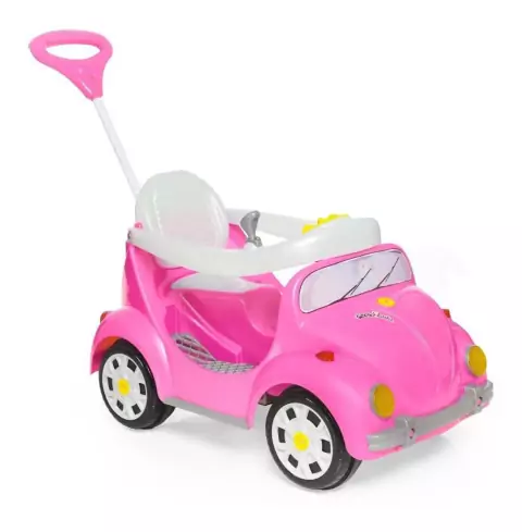 Quadriciclo de Passeio Fusca 2 em 1 com Pedal e Haste Removível