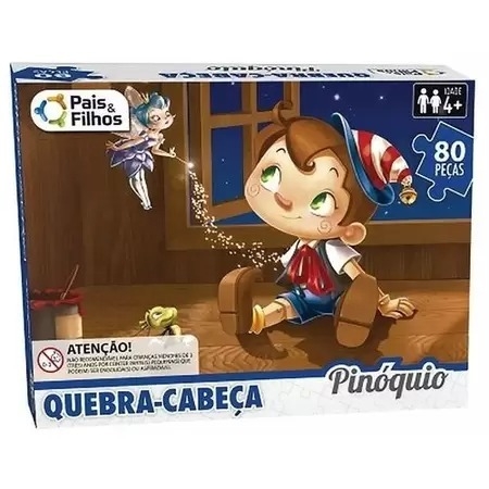 Quebra Cabeça Pinóquio 80 Peças