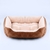 Cama para cães e gatos de estimação quadrado de pelúcia canil médio pequeno cão sofá cama almofada - comprar online