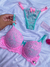 Conjunto Mirela- Rosa babalu C/ Verde frais - comprar online