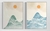 Kit 2 Quadros Abstratos Paisagem Montanha Sol - Bukadinhos de coração