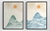 Kit 2 Quadros Abstratos Paisagem Montanha Sol na internet