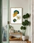 Quadro Abstrato Geométrico Folhagens Dourado