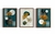 Imagem do Kit 3 Quadros Abstratos Folhagens Dourados