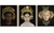 Imagem do Kit 3 Quadros Meninas de Fone Dourado
