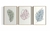 Kit 3 Quadros Florais Folhas Minimalista - loja online