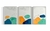 Kit 3 Quadros Abstratos Orgânicos Coloridos - Bukadinhos de coração