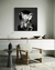 Quadro Preto e Branco Floral Colagem