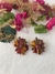 Brinco Autumn Flower - Paula & Rich Polymerclay