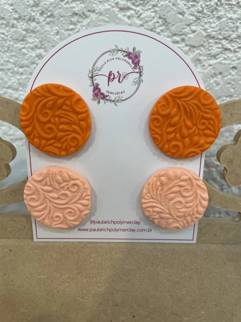 Duo de Brincos Salmão e Laranja