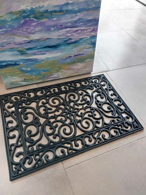 Felpudo goma "Garden Flor" 40x60 rectangular