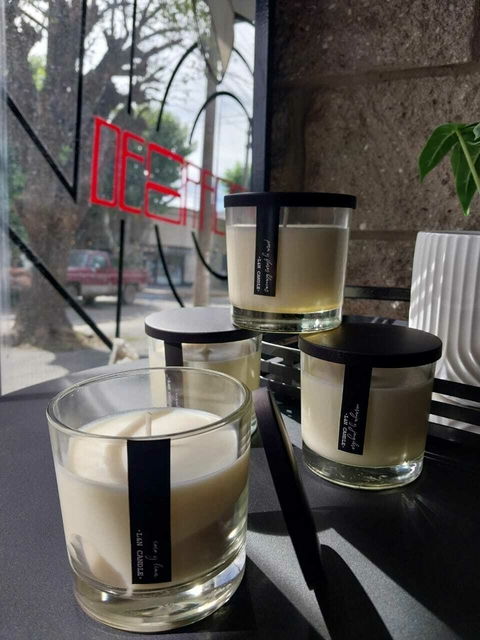 Vela Vidrio (tapa negra)