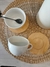 TAZA CON PLATO BAMBÚ SOPHIE WHITE 220 ML - ambientmuebles