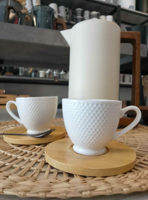 TAZA CON PLATO BAMBÚ HONEY - comprar online