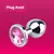 PLUG ANAL PEQUENO CROMADO Rosa - comprar online