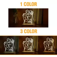Personalizado 3D Photo Lamp, Foto personalizada e texto, Dia dos Namorados, casa - comprar online