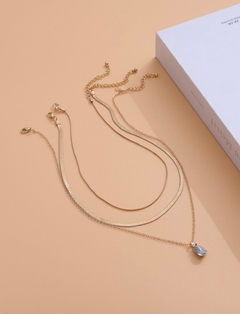 Colar Strass Pingo D'água - KM STORE