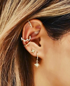 Conjunto Brincos / Piercing estrela