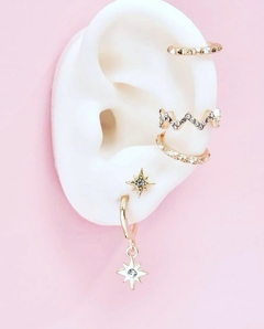 Conjunto Brincos / Piercing estrela - comprar online