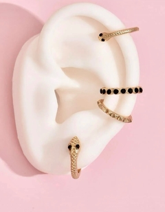 Conjunto Brinco/Piercing Cobra - KM STORE