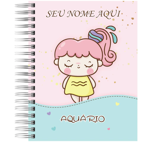 Caderno Universitário - Aquário Cute