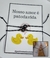Pulseira casal com hematita magnética e cartãozinho de patinhos nosso amor é patodavida