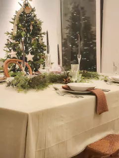 Mantel Esperanza tussor color verde