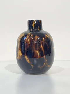 Florero vidrio bajo animal print - comprar online