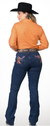 CALÇA FEMININA BORDADA FEATHER - RADADE C/LYCRA 800 - comprar online