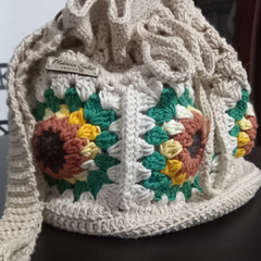 Bolsa transversal estilo boho girassol - loja online