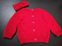 Imagem do Cardigan de bebê em tricô ( 9 meses a 1 ano)