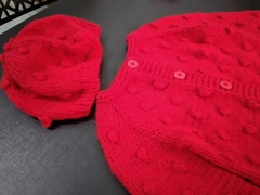 Cardigan de bebê em tricô ( 9 meses a 1 ano)
