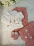 Kit Jardineira Flores bordado Rose - comprar online
