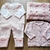 kit maternidade Ane jardineira Rosa bebe - comprar online