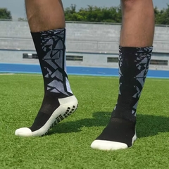 Meia Futebol Antiderrapante - Preto com Branco - comprar online