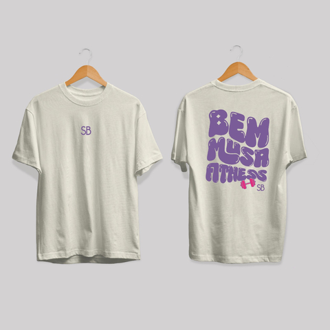 Camiseta Oversized Em Algodão Com Estampa Bem Musa Fitness - comprar online