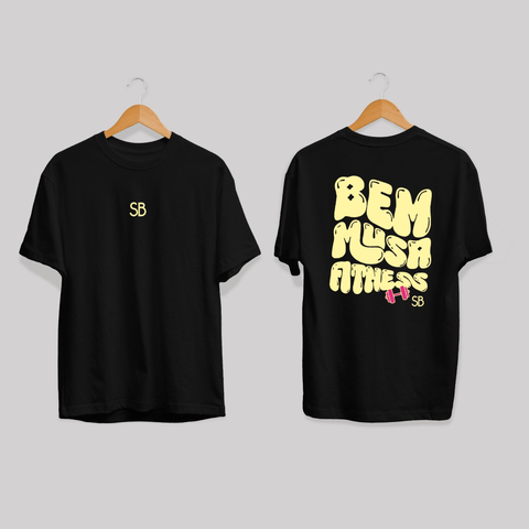 Camiseta Oversized Em Algodão Com Estampa Bem Musa Fitness - comprar online