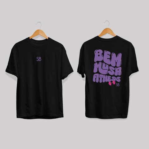 Camiseta Oversized Em Algodão Com Estampa Bem Musa Fitness - comprar online
